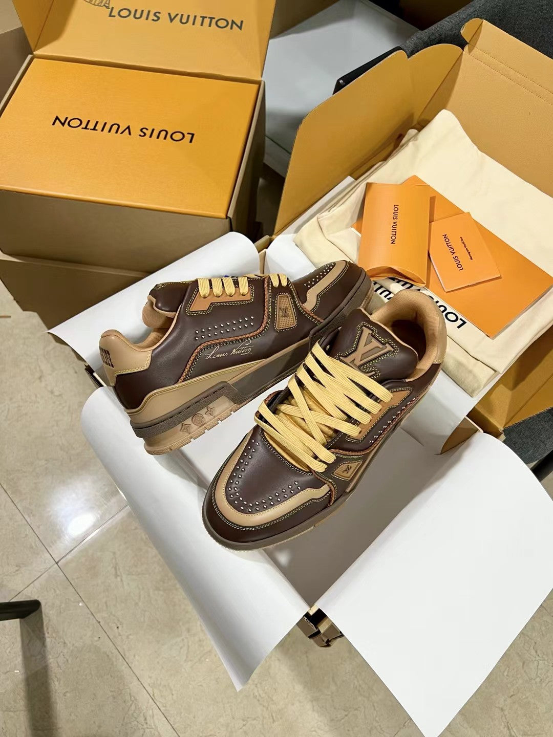 Louis Vuitton LV Trainer Sneakers for Men and Women – Premium Leather Designer Shoes